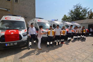 HAY 3488 300x200 Yeni Ambulanslar İstasyonlara Teslim Edildi